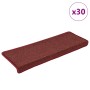 Felpudos para escaleras 30 unidades 65x21x4 cm Burdeos Borde