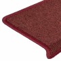 Felpudos para escaleras 30 unidades 65x21x4 cm Burdeos Borde