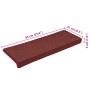 Felpudos para escaleras 30 unidades 65x21x4 cm Burdeos Borde