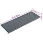 Alfombrillas para escaleras 30 unidades 65x21x4 cm Gris claro y