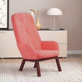 Sillón de relax de terciopelo rosa