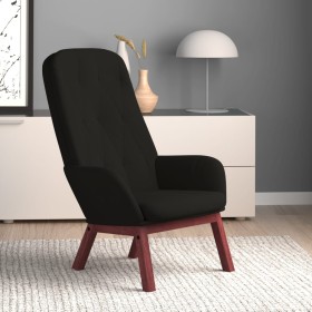 Sillón de relax de terciopelo negro en Sillones | Comprar online en Foro24