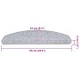 Felpudos para escaleras 20 unidades 65x24x4 cm Gris Claro