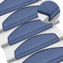 Alfombrillas para escaleras 20 unidades 65x24x4 cm Azul