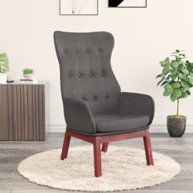 Sillón de relax de tela gris oscuro