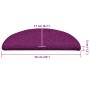 Alfombrillas para escaleras 30 unidades 56x17x3 cm Rosa