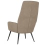 Sillón de relax de cuero sintético de ante gris taupe