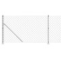 Wire fence with silver flange 0.8x10 m by vidaXL, fence panels - Ref: Foro24-154032, Price: 46,90 €, Discount: %