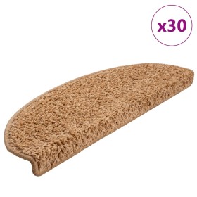 Felpudos para escaleras 30 unidades 65x21x4 cm Beige