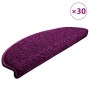 Felpudos para escaleras 30 unidades 65x21x4 cm violeta