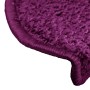 Felpudos para escaleras 30 unidades 65x21x4 cm violeta