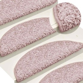 Alfombrillas para escaleras 30 unidades 65x21x4 cm Rosa claro