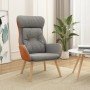 Sillón de relax de tela y PVC gris claro