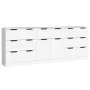 Dreiteiliges Sideboard aus weißem Sperrholz von vidaXL, Sideboards - Ref: Foro24-3115796, Preis: 201,30 €, Rabatt: %