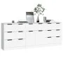 Dreiteiliges Sideboard aus weißem Sperrholz von vidaXL, Sideboards - Ref: Foro24-3115796, Preis: 201,30 €, Rabatt: %