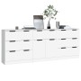 Dreiteiliges Sideboard aus weißem Sperrholz von vidaXL, Sideboards - Ref: Foro24-3115796, Preis: 211,58 €, Rabatt: %