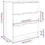 Dreiteiliges Sideboard aus weißem Sperrholz von vidaXL, Sideboards - Ref: Foro24-3115796, Preis: 201,30 €, Rabatt: %