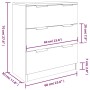 Dreiteiliges Sideboard aus weißem Sperrholz von vidaXL, Sideboards - Ref: Foro24-3115796, Preis: 211,58 €, Rabatt: %