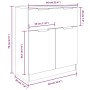 Dreiteiliges Sideboard aus weißem Sperrholz von vidaXL, Sideboards - Ref: Foro24-3115796, Preis: 211,58 €, Rabatt: %