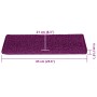 Alfombrillas para escaleras 30 unidades 65x21x4 cm Rosa Borde