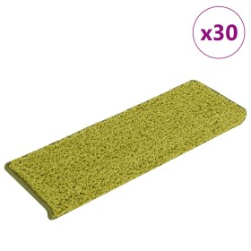 Alfombrillas para escaleras 30 unidades 65x21x4 cm Verde Borde