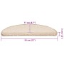 Alfombrillas para escaleras 20 unidades 56x17x3 cm Crema