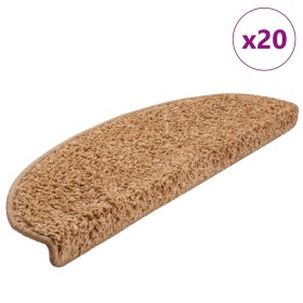 Felpudos para escaleras 20 unidades 65x21x4 cm Beige