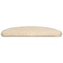 Alfombrillas para escaleras 20 unidades 65x21x4 cm Crema