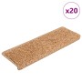 Alfombrillas para escaleras 20 unidades 65x21x4 cm Beige Borde