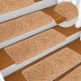 Alfombrillas para escaleras 20 unidades 65x21x4 cm Beige Borde