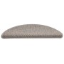 Alfombra autoadhesiva escalera sisal 30 uds 56x17x3 cm plateado