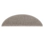 Alfombra autoadhesiva escalera sisal 30 uds 56x17x3 cm plateado