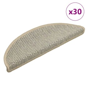 Alfombra autoadhesiva escalera sisal 30 uds verde claro