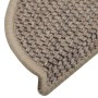 Alfombra autoadhesiva escalera sisal 30 uds beige oscuro