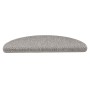 Alfombra autoadhesiva escalera sisal 30 uds 65x21x4 cm plateado