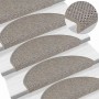 Alfombra autoadhesiva escalera sisal 30 uds 65x21x4 cm plateado