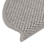 Alfombra autoadhesiva escalera sisal 30 uds 65x21x4 cm plateado