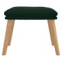 Reposapiés de terciopelo verde oscuro 45x29,5x35 cm