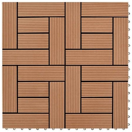 WPC-Verandafliesen 30x30 cm 2 m² braun 22 Einheiten von vidaXL, Böden und Teppiche - Ref: Foro24-277798, Preis: 106,86 €, Rab...