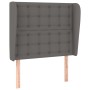 Headboard with gray synthetic leather ears 83x23x118/128 cm by vidaXL, Headboards and footboards - Ref: Foro24-3118032, Price...