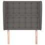 Headboard with gray synthetic leather ears 83x23x118/128 cm by vidaXL, Headboards and footboards - Ref: Foro24-3118032, Price...