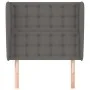 Headboard with gray synthetic leather ears 83x23x118/128 cm by vidaXL, Headboards and footboards - Ref: Foro24-3118032, Price...