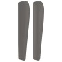 Headboard with gray synthetic leather ears 83x23x118/128 cm by vidaXL, Headboards and footboards - Ref: Foro24-3118032, Price...