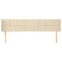 Kopfteil aus cremefarbenem Stoff, 163 x 16 x 78/88 cm von vidaXL, Kopf- und Fußteile - Ref: Foro24-3118779, Preis: 71,54 €, R...