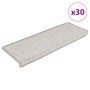 Alfombra autoadhesiva escalera sisal 30 uds 65x21x4 cm Platina