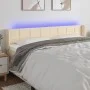Cabecero con LED de tela crema 163x16x78/88 cm de vidaXL, Cabeceros y pies de cama - Ref: Foro24-3123247, Precio: 72,89 €, De...