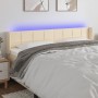 Cream fabric headboard with LED 163x16x78/88 cm by vidaXL, Headboards and footboards - Ref: Foro24-3123247, Price: 68,56 €, D...