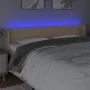 Cream fabric headboard with LED 163x16x78/88 cm by vidaXL, Headboards and footboards - Ref: Foro24-3123247, Price: 72,90 €, D...