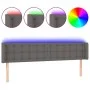 Headboard with LED gray synthetic leather 163x16x78/88 cm by vidaXL, Headboards and footboards - Ref: Foro24-3123336, Price: ...