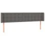 Headboard with LED gray synthetic leather 163x16x78/88 cm by vidaXL, Headboards and footboards - Ref: Foro24-3123336, Price: ...